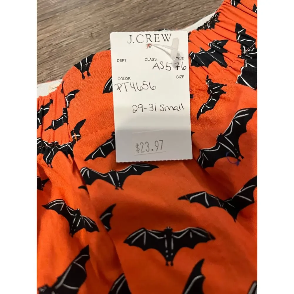 J. Crew Halloween Bat Orange Boxer Shorts Men’s Size Small